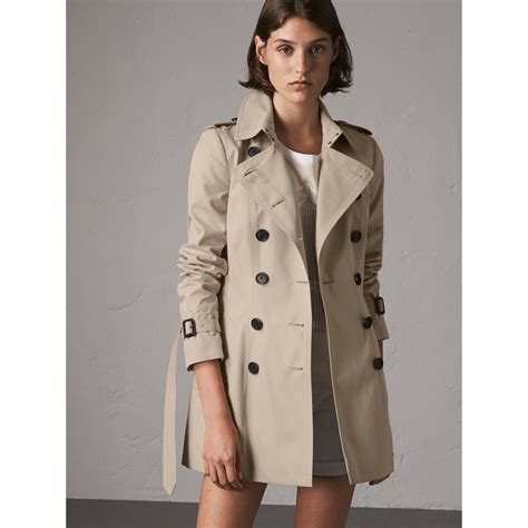 burberry stone trench coat short clip neck|Burberry camden trench coats.